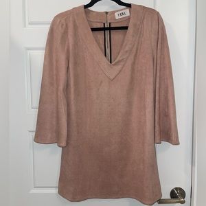 ADORABLE suede mini dress with *Bell Sleeves*